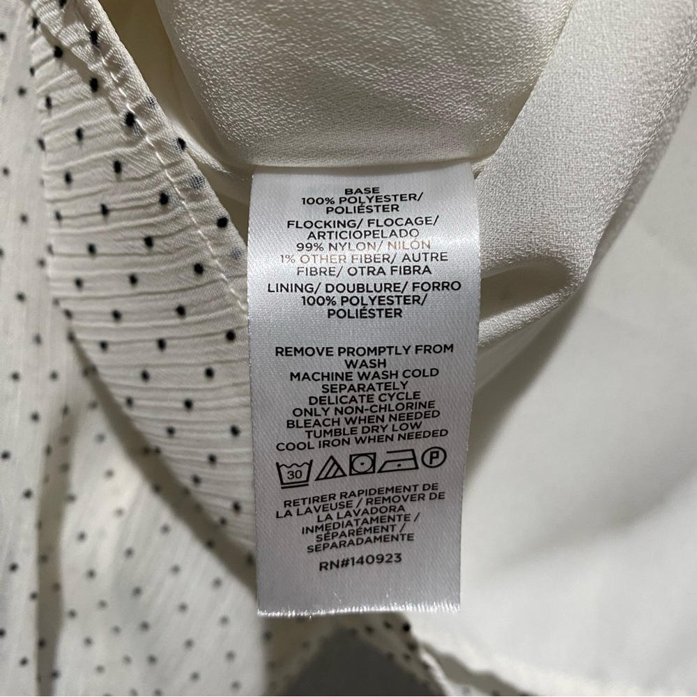 Loft Ivory Blouse with Black Polka Dot. SML - Picture 11 of 11